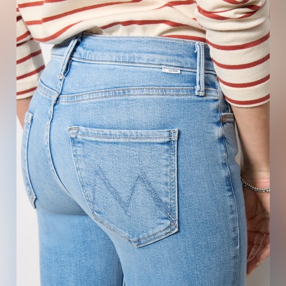 MOTHER The‎ Mid Rise Dazzler Ankle Fray Sz 25 - Picture 15 of 16